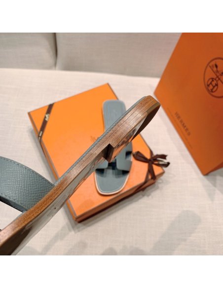Hermes flat slides summer shoes_25