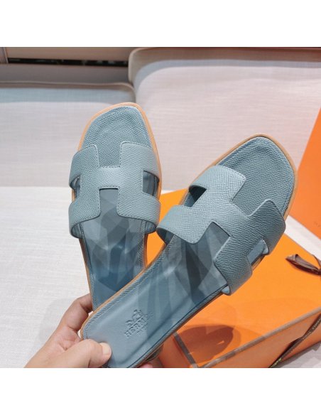 Hermes flat slides summer shoes_25