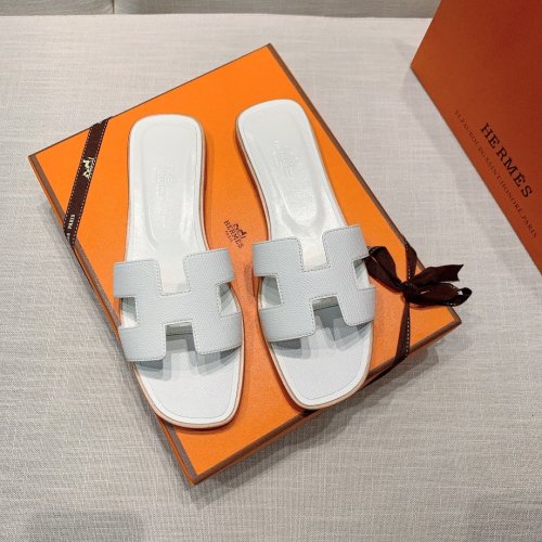 Hermes flat slides summer shoes_26