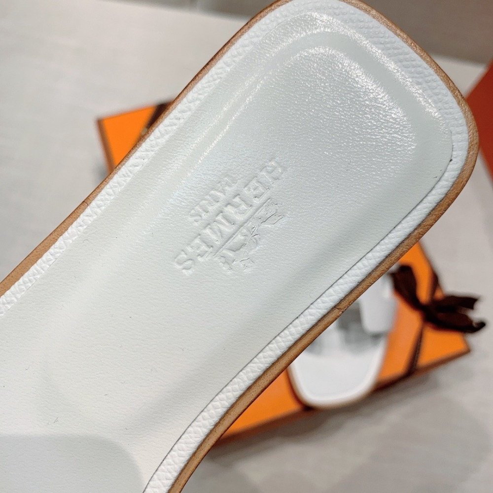 Hermes flat slides summer shoes_26