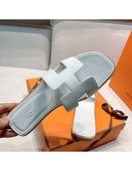 Hermes flat slides summer shoes_26