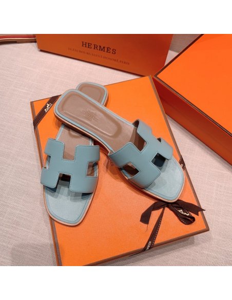 Hermes flat slides summer shoes_27