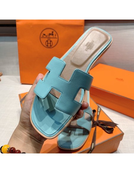 Hermes flat slides summer shoes_27