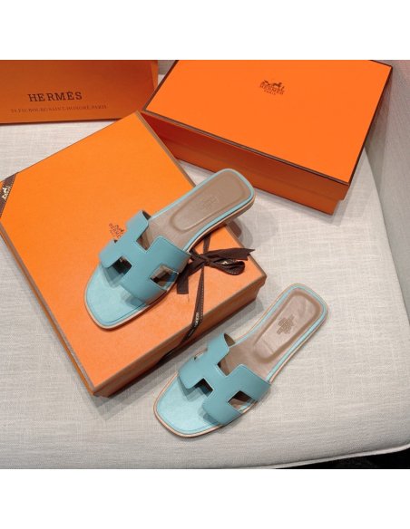 Hermes flat slides summer shoes_27