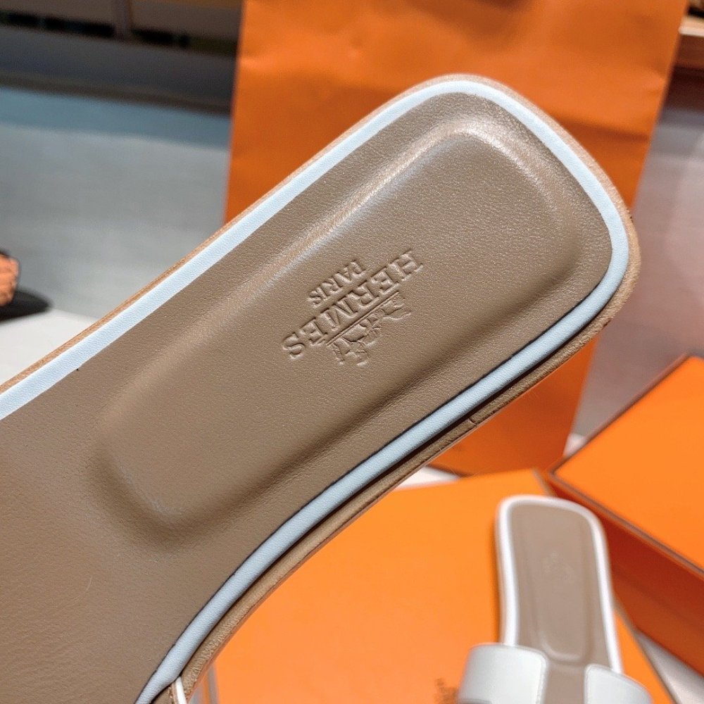 Hermes flat slides summer shoes_29