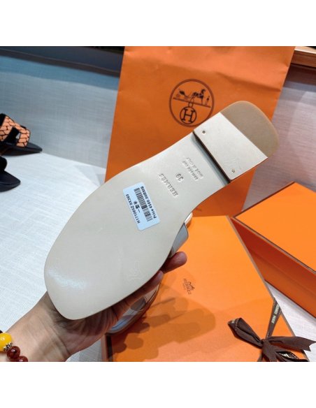 Hermes flat slides summer shoes_29