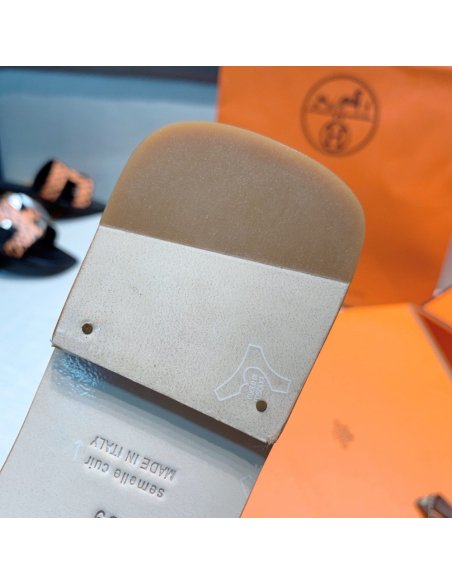 Hermes flat slides summer shoes_29