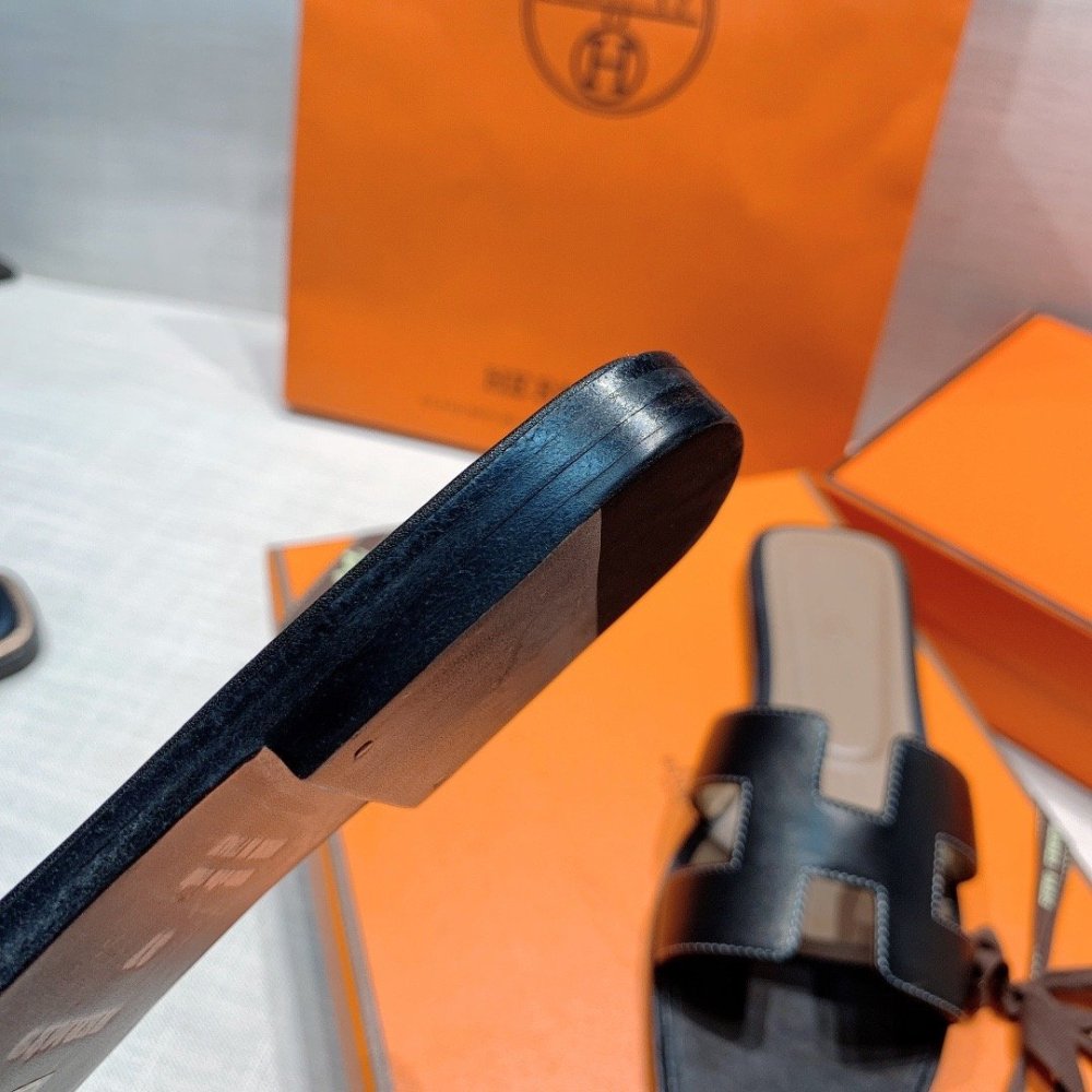 Hermes flat slides summer shoes_30