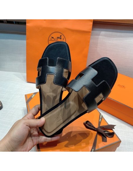 Hermes flat slides summer shoes_30