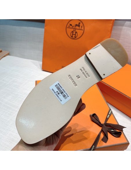 Hermes flat slides summer shoes_31