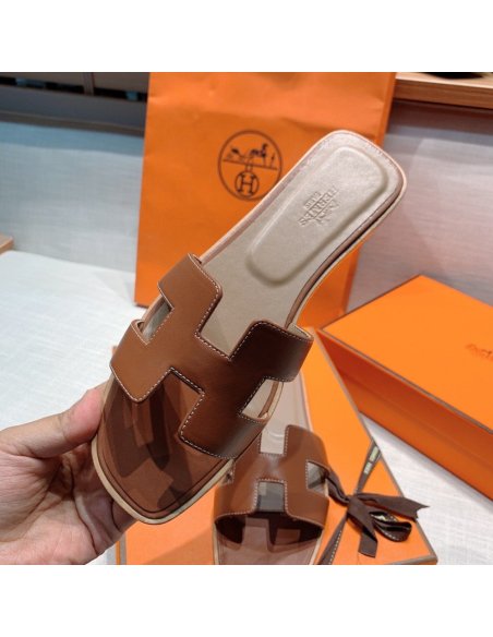 Hermes flat slides summer shoes_31
