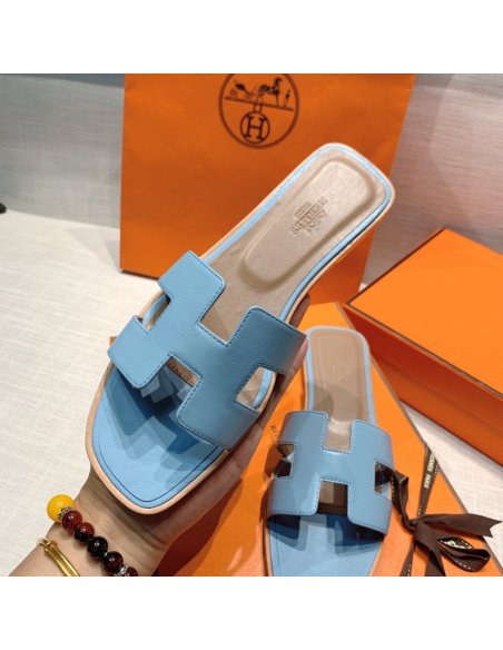 Hermes flat slides summer shoes_32