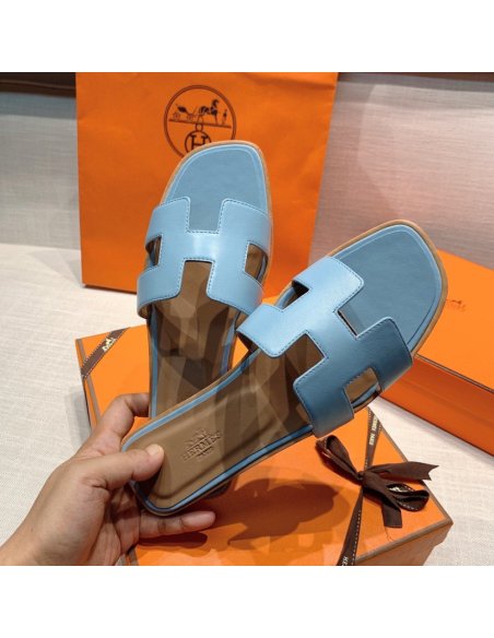 Hermes flat slides summer shoes_32
