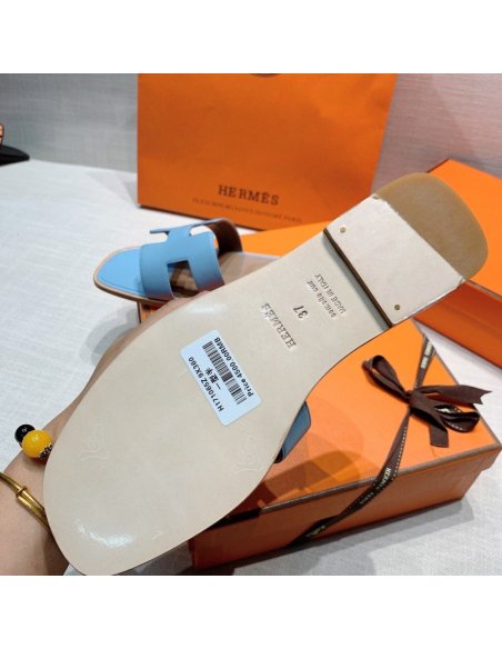Hermes flat slides summer shoes_32