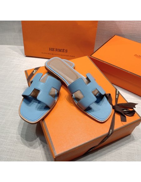 Hermes flat slides summer shoes_32