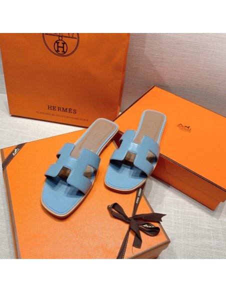 Hermes flat slides summer shoes_32