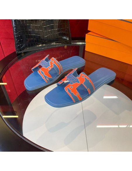 Hermes flat slides summer shoes_4