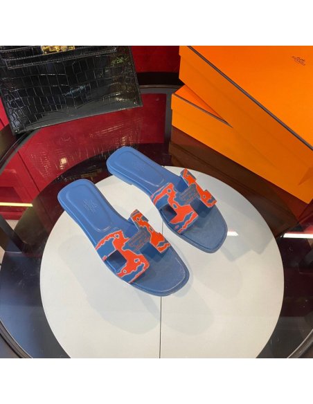 Hermes flat slides summer shoes_4
