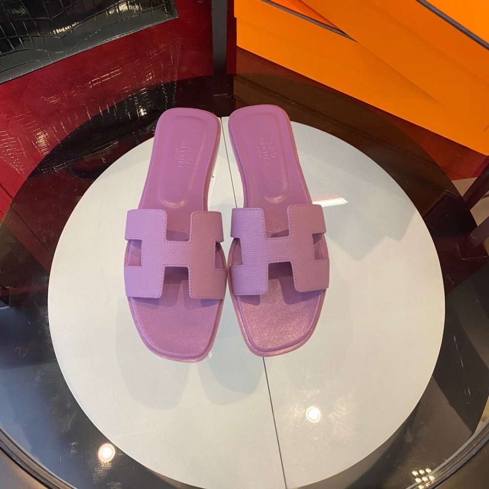 Hermes flat slides summer shoes_5