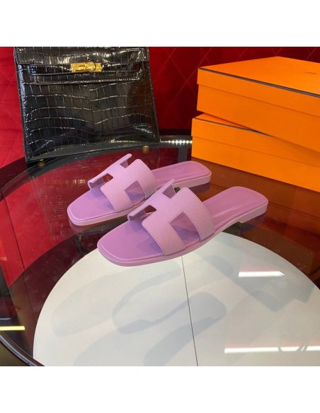 Hermes flat slides summer shoes_5