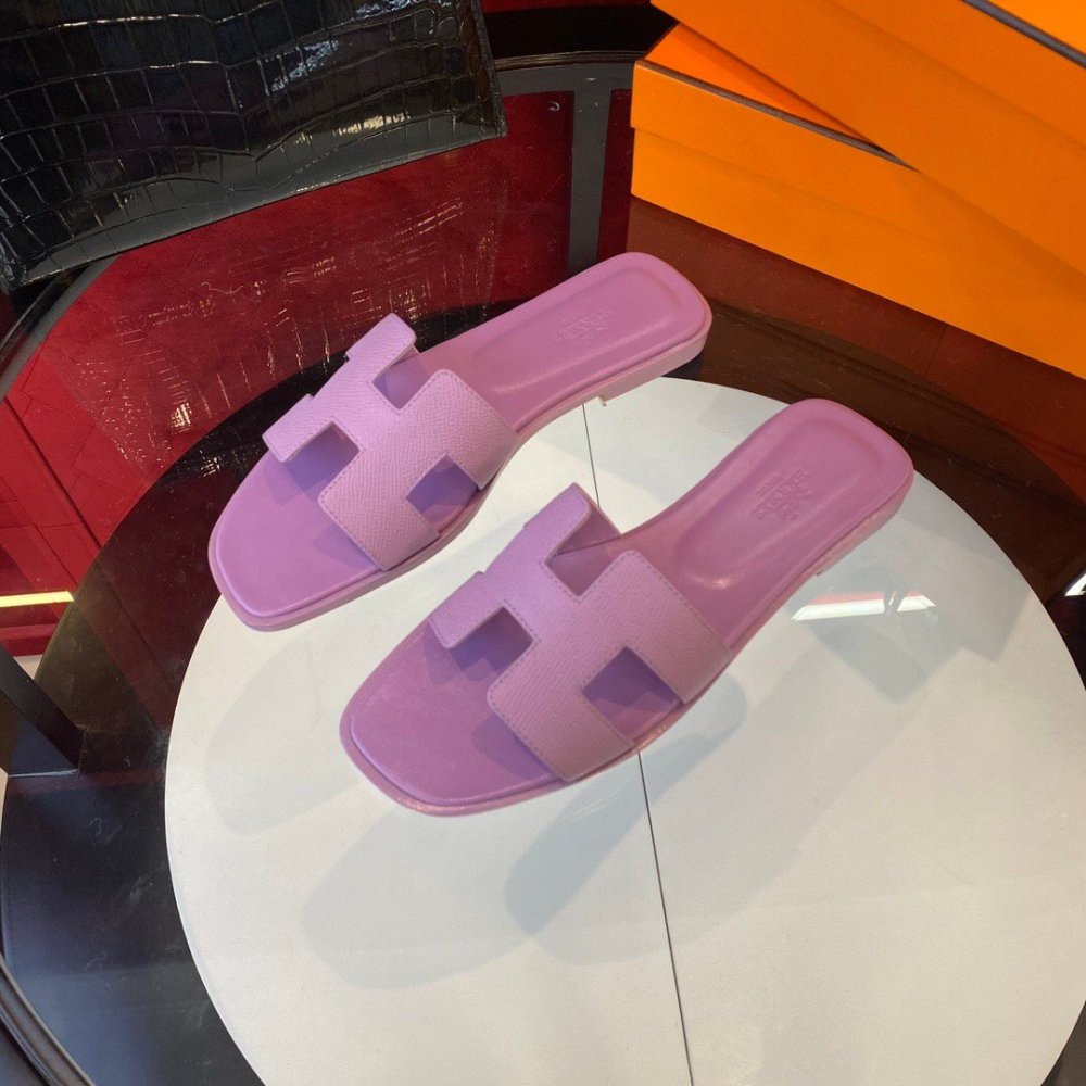 Hermes flat slides summer shoes_5