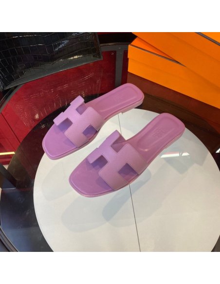 Hermes flat slides summer shoes_5