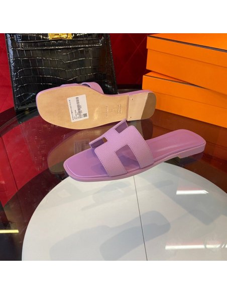 Hermes flat slides summer shoes_5
