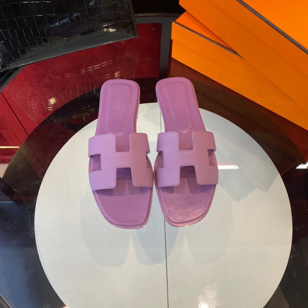 Hermes flat slides summer shoes_5