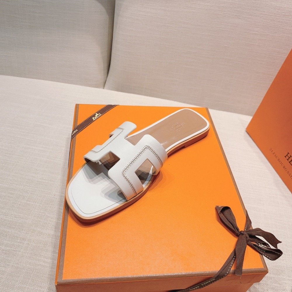 Hermes flat slides summer shoes_7