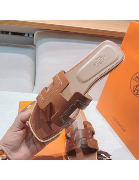 Hermes flat slides summer shoes_7