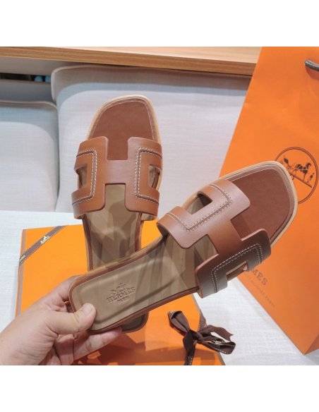 Hermes flat slides summer shoes_7