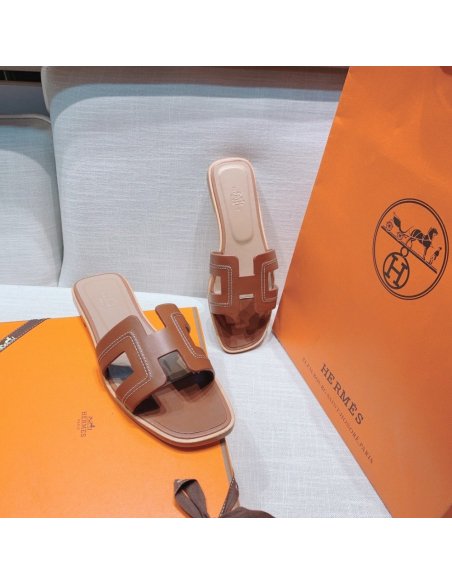 Hermes flat slides summer shoes_7