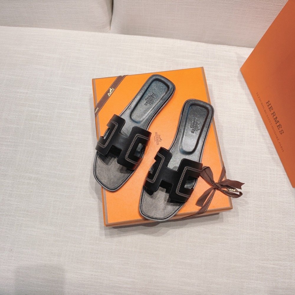Hermes flat slides summer shoes_7