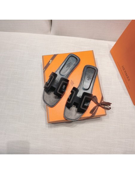 Hermes flat slides summer shoes_7