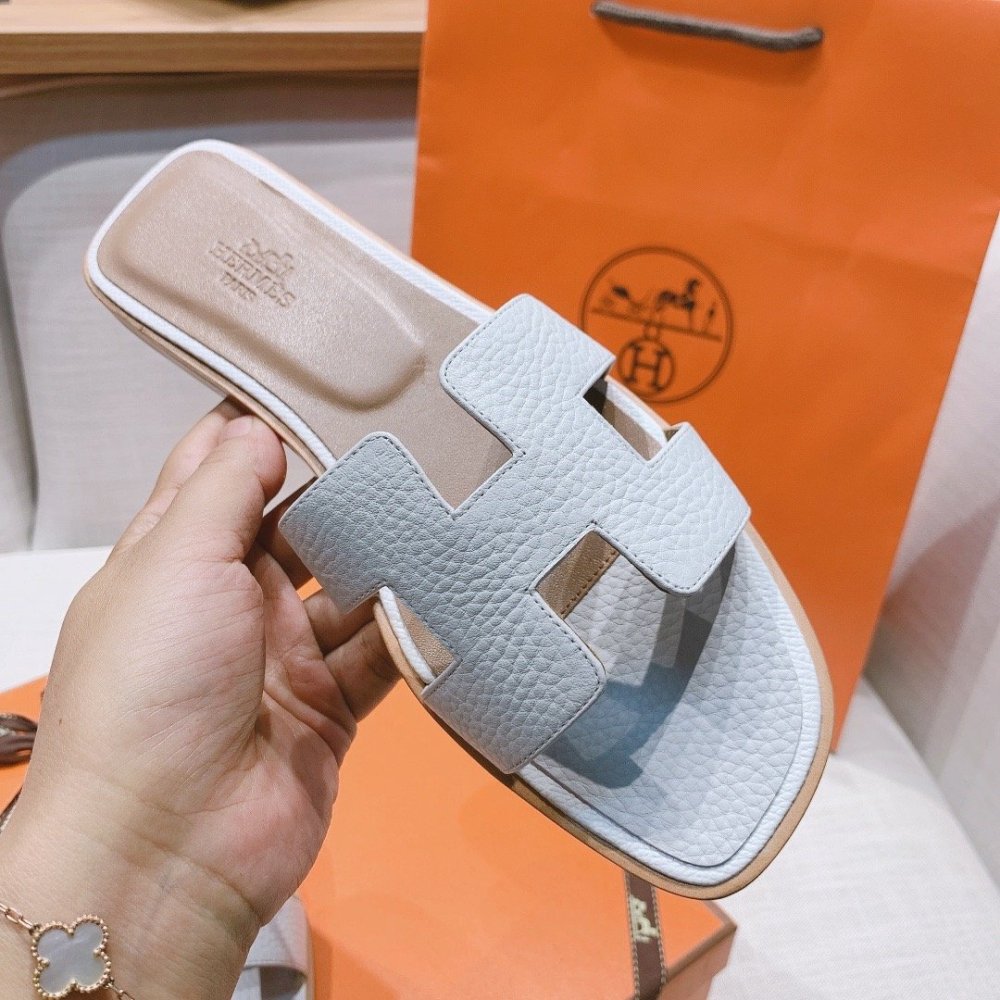 Hermes flat slides summer shoes_8