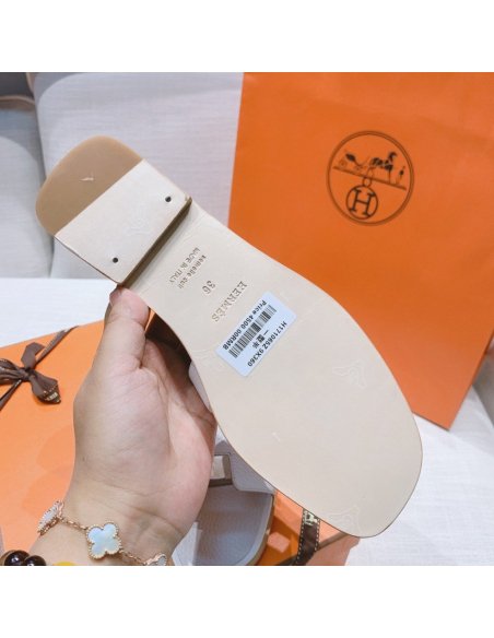 Hermes flat slides summer shoes_8