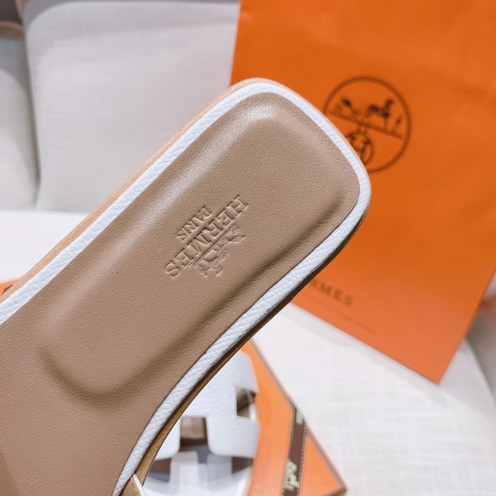 Hermes flat slides summer shoes_8