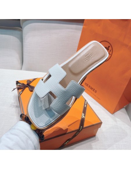 Hermes flat slides summer shoes_8