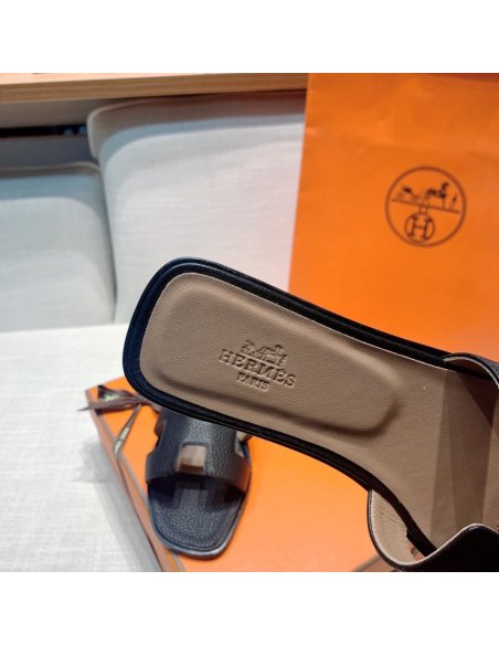 Hermes flat slides summer shoes_8