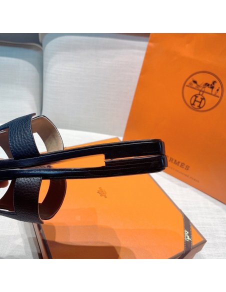 Hermes flat slides summer shoes_8
