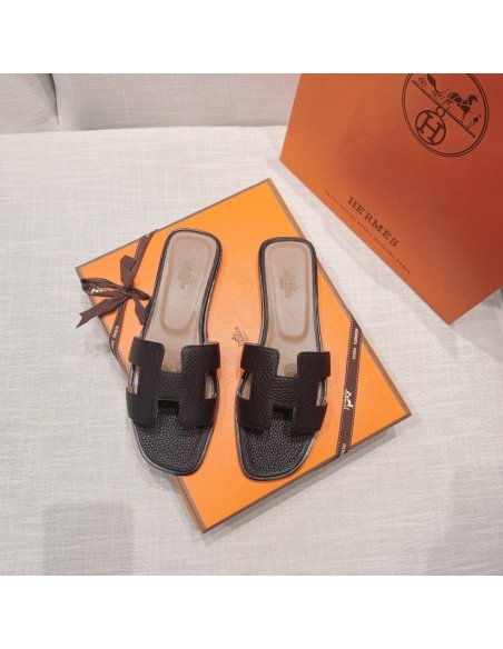 Hermes flat slides summer shoes_8
