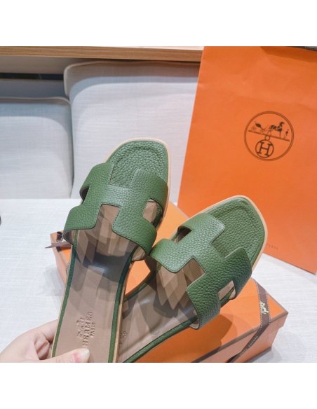 Hermes flat slides summer shoes_8