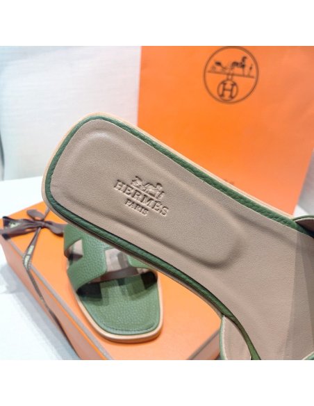 Hermes flat slides summer shoes_8