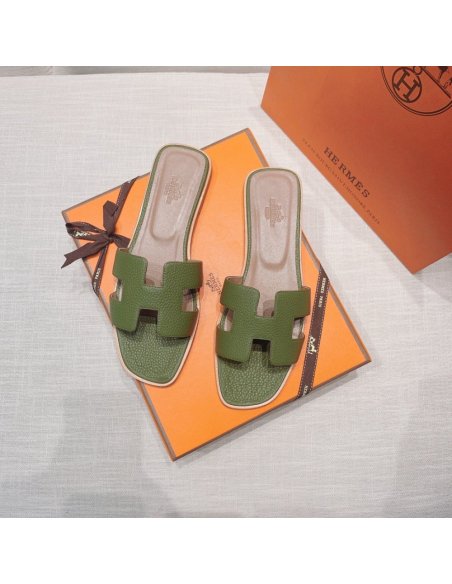 Hermes flat slides summer shoes_8