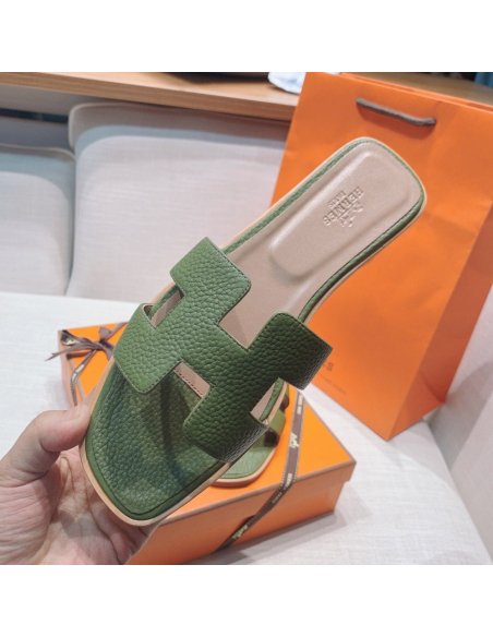 Hermes flat slides summer shoes_8