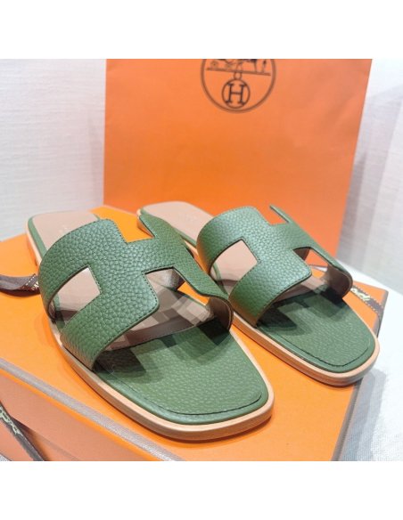 Hermes flat slides summer shoes_8