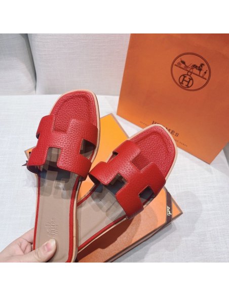 Hermes flat slides summer shoes_8