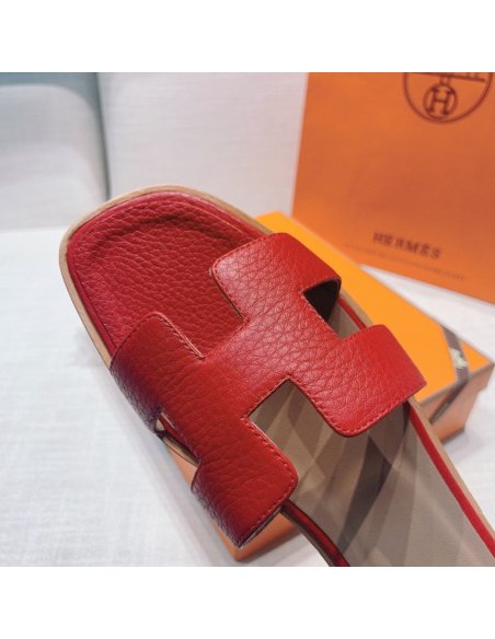 Hermes flat slides summer shoes_8