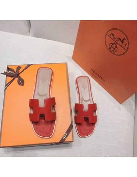 Hermes flat slides summer shoes_8