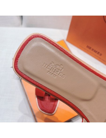 Hermes flat slides summer shoes_8